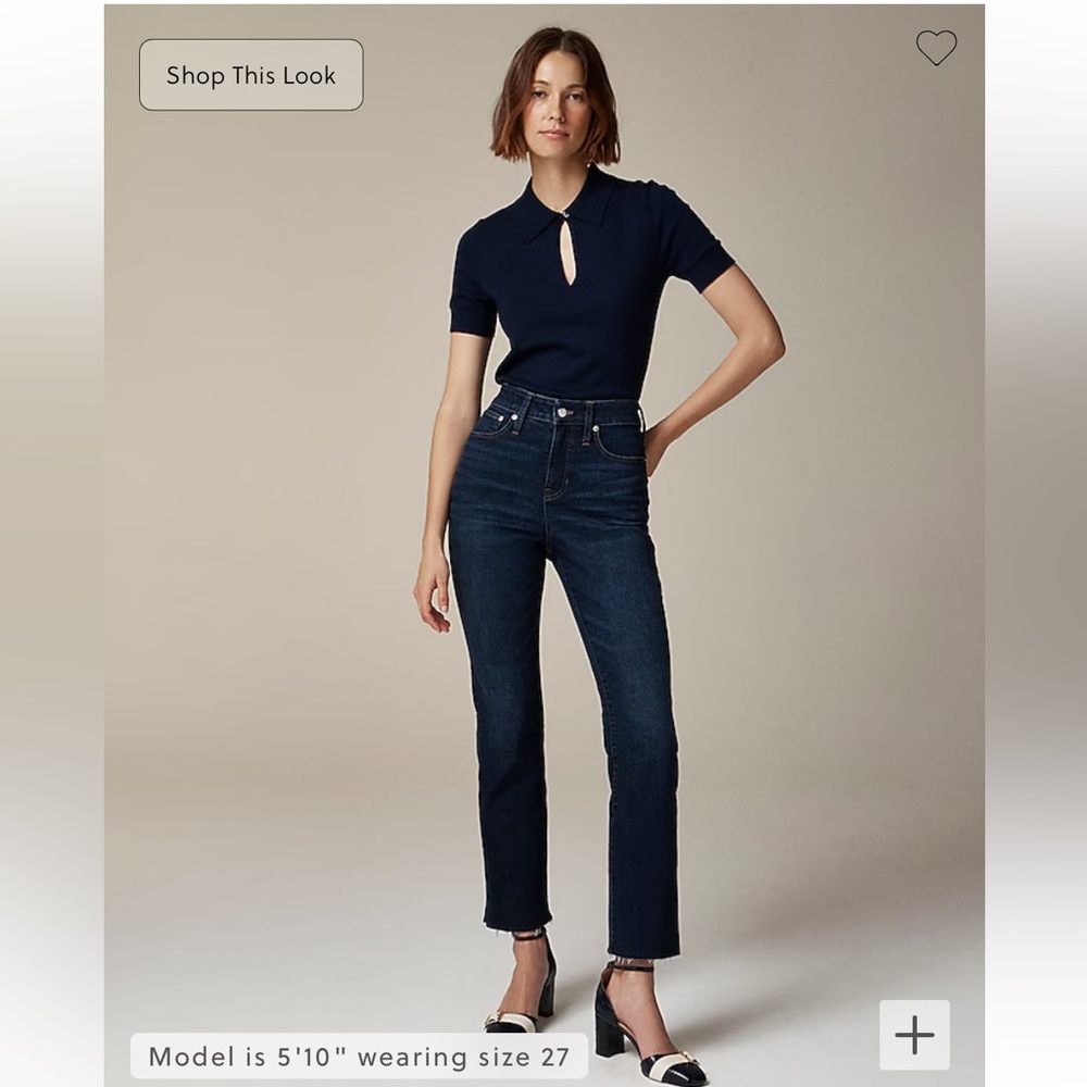 NWOT J.CREW Curvy cropped‎ kickout jean in 2003 super-stretch
